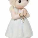 Precious Moments Blessings On Your First Communion Blonde Hair Girl Figurine, Bisque Porcelain Communion Gift for Girls, Religious Keepsake for Catholic and Christian Faith