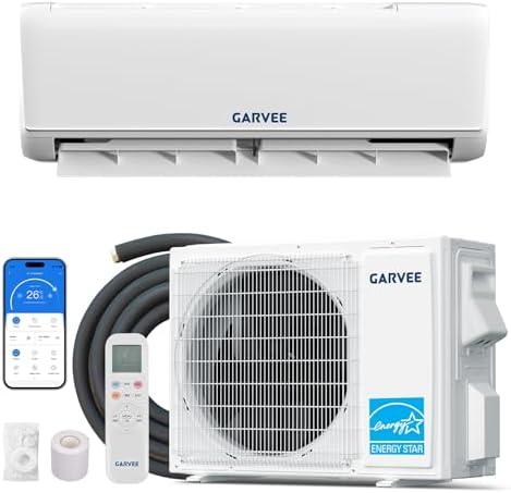 Garvee 12000 BTU 21 SEER2 Mini Split AC & Heat Pump, Air Coditioner with Energy-Star and Buit in WiFi, APP Control Compatible with Alexa, 208-230V, Cools Heat Room Up to 750 Sq.ft