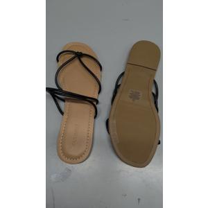 OLD NAVY Faux Leather Knotted Strappy Sandal Black Size 7 1/2