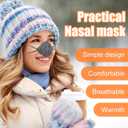 NUOBESTY Handwoven Nose Warmer Breathable Nose Cover for Men Women Antifreeze Nasal Mask to Keep Warm During Skiing Running and Outdoor Activities Grey