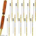 Colarr 10 Pcs Pen Kits for Wood Turning 7mm Slimline Pen Twist Kit with Refill Lathe Turning Supplies for Making Office Classroom Supplies DIY Friend Teacher Student Gifts(Gold)