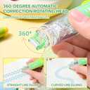 2 x Double-Sided Tape Roller, 0.24In16.4Ft, 360 Rotating Head, Refillable Core, Retractable Tape Dispenser for Scrapbooking and Crafts(Blue1 Main Body+ 4 Replacement Refills)