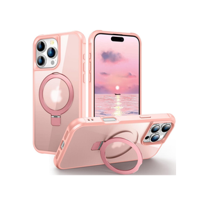 for iPhone 16 pro max case, Built-in Metal Stand and Ring Holder, Magsafe Compatible, Military Grade Protection, Shockproof, Men's and Women's use - Pink for iPhone 16 pro max case, Built-in Metal Stand and Ring Holder, Magsafe Compatible, Military Grade Protection, Shockproof, Men's and Women's use - Pink