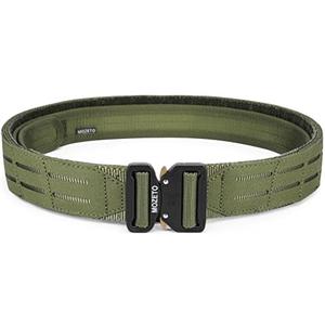 MOZETO Molle Battle Belt, 2" Battle Belts Tactical War Combat Quick Release Law Enforcement Duty Belts for Men L