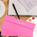 100 Pack Rose #10 Business Envelopes, Standard Envelopes Self Seal, 4 1/8 x 9 1/2 Inch Letter Size Business Mailing Envelopes for Checks Invoices Statements Baby Shower Wedding Birthday