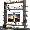 NestNeat Triple Computer Monitor Storage Stand, Large Space Desktop Organizer Stand for Computer Monitors, laptops, Speakers, Printers, etc.