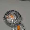 Patelai 6 Pcs Professional Egg Ring Pancake Ring Set Stainless Steel Fried Egg Molds Griddle Pancake Shapers with Orange Silicone Handle for Breakfast Omelette Sandwich(4, 6 Inch)