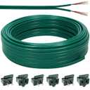 60FT SPT-2 Christmas Electrical Wire with 6pcs Vampire Plugs,18 Gauge Wire 2 Conductor Electrical Wire,18/2 Low Voltage Wire,18 AWG Wires Flexible Wires Extension Cord for Xmas Holiday Outdoor Light