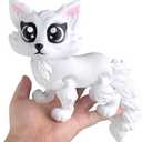 3D Printed Fox,3D Printed Animals Fidget Toys,Decor for Stress Relief,Adults Fidget Toys for Autism ADHD,Cute Fox Desktop Pet Decoration (Large)