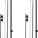 Heavy-Duty Outdoor Ground Stake Swooper Flag Pole Kit by BCB Print | 12ft Windless Stainless Steel Flag Pole Fits 8ft Feather Flag | Sturdy & Weather-Resistant for Business & Advertising