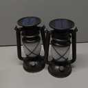 Richday Solar Lantern Outdoor Hanging, LED Vintage Flame Lantern,Solar Lights Dancing Flame,Waterproof Camping Lamps,Outdoor Indoor Decoration for for Table Patio Garden Yard Pathway Porch 2 Pack (2)