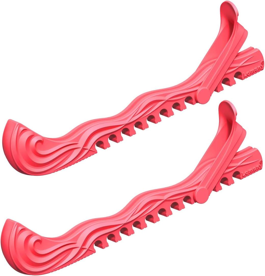 Ice Skate Guards, Hockey Shoes Ice Skate Blade Covers, Adjustable Buckles Ice Skating Protector Figure Skate Guards Ice Hockey Accessories for Ice Skating Hockey Figure Skates (Small, Pink)
