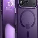 Newfuture Magnetic for iPhone 17 Pro Case [Compatible with Magsafe] [Military Grade Drop Protection] Translucent Matte Anti-Scratch Shockproof Protective Phone Cover 6.3 Inch, Deep Purple