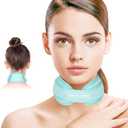 Neck Ice Pack Wrap,Cervical Ice Pack,Cold Compress Ice Packs for Injuries Reusable Cold & Hot Therapy Adjustable Flexible Gel Migraine Ice Head Wrap for Neck Pressure (Iceblue)