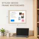QUEENLINK White Board for Wall, 36" x 24" Magnetic Dry Erase Board, Decorative Wooden Frame Large Whiteboard, Wall Mounted, Aesthetic Writing Board for Home, Office, School - Vintage