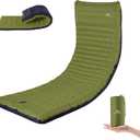 Sleeping Pad for Camping, Lightweight Extra Thickness Inflatable Sleeping Mat, Waterproof Air Mattress with Built-in Pump for Backpacking, Hiking, Tent, Traveling, 4.7 Inch (Single, Green)