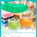 Silicone Ice Cube Trays With Lids 4 Packs, Lxndaser Easy Release Silicone Ice Cube Molds for Freezer, 60 Grids Leak-Proof Stackable Square Ice Trays for Cocktail, Whisky, Baby Food,coffee