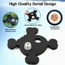 2 x Abizoo Halloween Aquarium Floating Plant Barrier, Fish Tank Feeding Ring Black Skull Shape Betta Fish Feeding Ring for Aquarium Decoration Keeps Tank Clean