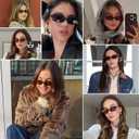 MEETSUN Retro Rectangular Sunglasses for Women Trendy Vintage 90s Small Square Sun Glasses UV Protection
