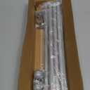 Curtain Rods for windows 66-120 inch, 5/8 inch Decorative Silver Splicing Heavy Duty Metal Curtain Rod set with Brackets