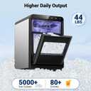 44lbs/24h Ice Makers Countertop 5-15 Minute Fast Ice Making | Self-Cleaning & Low Noise Pellet Ice Maker with LCD Display, Chewable Ice Maker for Home/Kitchen/Office
