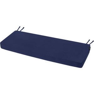 Favoyard Outdoor Bench Cushion 42 x 16 Inch Rainproof Patio Furniture Cushions 3-Year Color Fastness Garden Settee Porch Pads with Ties, Blue