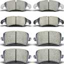 D1322 D1386 Front Rear Ceramic Brake Pads Set Fit For Audi A4/A4 allroad/A4 Quattro/A5/A5 Quattro/allroad/Q5/S4/S5 (8 pcs)
