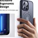 CASEKOO Designed for iPhone 13 Pro Case with Magnetic Invisible Stand [Military Drop Protection] [Compatible with MagSafe] Shockproof Translucent Matte Slim Phone Cover 6.1", Black