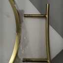 Kate and Laurel Marbury Modern Round Tray, 14 inch Diameter, White Marble and Gold, Contemporary Marble Tray for Storage and Display