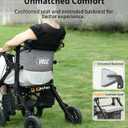 VOCIC Rollator-Walkers-for-Seniors-with-Seat, Walker Wheelchair Combo, Transport-Wheelchair-Lightweight-Foldable, Adult Walkers All Terrain, 2 in 1 Rolling Walker Chair with Brakes & Pouch