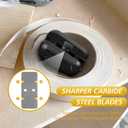 Edge Banding Trimmer with [Tungsten Carbide Blades] & ABS Body, Pneumatic Edge Banding Cutter for Laminate, Melamine, Wood, PVC, Veneer - Double Edge Operation (Black)