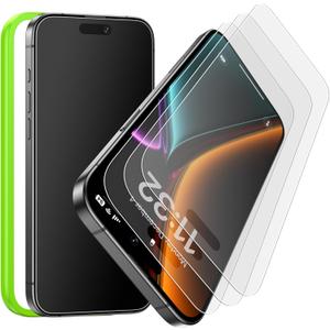 Esanik 3-Pack for iPhone 17/16 Pro Matte Glass Screen Protector - Anti-Glare, Anti-Fingerprint, Anti-Reflection, 9H Hardness, Smooth Touch, Easy Installation Frame Included