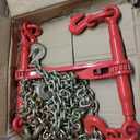 Chain Binder Kit 5/16in -3/8in Grade 70 and 5/16"10ft Chains Includes Ratchet Load Binders lbs Working Strength (2) Binders and (2) G70 5/16in Chains for Industrial Agricultural Towing Applications