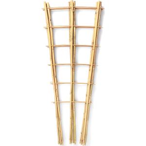 SWANGSA 5 Pack 3Ft Bamboo Trellis for Climbing Plants Support, Fan-Shaped Ladder Trellis for Outdoor and Indoor Potted Plants Cucumber Garden Stakes