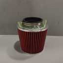 RED 3.25" 82.5 mm Inlet Cold Air Cone Replacement Quality Performance Washable Clamp-On Dry Air Filter