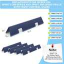 15.3" Flavorizer Bars for Weber Spirit 300 and GS4 Spirit II 300 Series E310 E320 E330 S310 S320 S330 with Front Control Knobs, Porcelain Steel Grill Heat Plates Replacement for 7636, 5 Pack