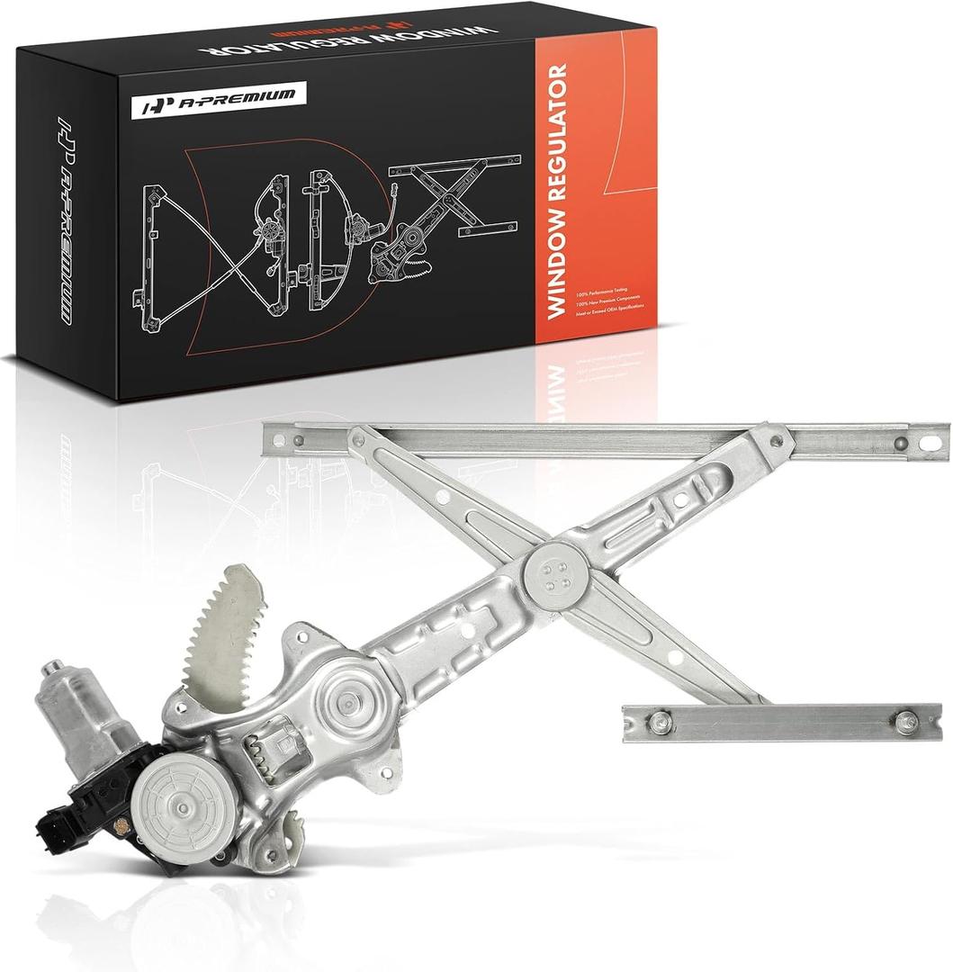 A-Premium Rear Passenger Side Power Window Regulator with Motor (2-Pin)