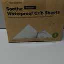 2-Pack Waterproof Crib Sheets for Boy, Girl - Organic Cotton 52X28 Fitted Crib Sheets Neutral,Crib Mattress Protector Sheets,Soft Toddler Bed Sheets,Washable Infant Fitted Baby Crib Sheets, (Pine Grove)