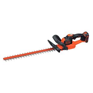 BLACK+DECKER 20V MAX Cordless Hedge Trimmer, 24-Inch Brush Trimmer with Battery and Charger (LHT341FF)