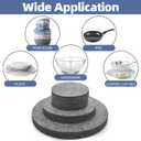 Jucoan Set of 80 Felt Plate Dividers, 5/7.5/10.5 Round Thick Soft Felt Plate Dish Separator Protectors for Porcelain, China, Dishes & Saucers Stacking and Package, Grey, 3 Sizes