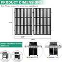 Criditpid Grill Replacement Parts for Weber Genesis 300 Series, 7620 Flavorizer Bars, 7622 Heat Deflector, 7528 Grates & 65054 Warming Rack Kit for Weber 310 S310 E320 E330 S330 EP310 Grill