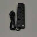 USB 3.0 Hub, PANPEO 7-Port USB Data Hub Splitter with 3ft Long Cable USB Extension for Laptop,PC Computer,Surface Pro, PS4/5, Flash Drive, Mobile HDD - with LED Individual On/Off