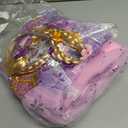 Purple Dress Princess Costume Girls Dress Up for Birthday Party Christmas Theme Outfit Accessory (Purple), Size: 5-6 Years