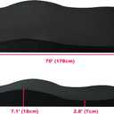 Lash Bed Topper Ergonomic Memory Foam Pad with Plush Cover, Spa Table Cushion for Eyelash Tech, Salon Mattress for Beauty Beds, Compatible with Massage and Spa Setups 28/70" (71/178 cm), Black