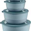 Mixing Bowls with Lids, 8-Piece Airtight Leak-Proof Nesting BPA-Free Bowl Set for Kitchen & Food Storage, Large 4200ml Capacity, Microwave & Dishwasher Safe