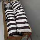 SUNCREAT Hammocks for Outside with Stand, Porch Hammock and Stand, 475 lbs Capacity, Patent Pending, Black & White