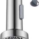 Angle Simple Kitchen Sink Sprayer Replacement, Male Thread Type G 1/2 or 13/16 Inch, NSF/ANSI/CAN 61 & 372 Testing, Faucet Head Attachment, Stream and Spray Mode, Brushed Nickel