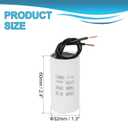 PATIKIL 10uF CBB60 Running Capacitor with 2 Wires, AC 450V Start Up Motor with Frequency of 50Hz/60Hz for Refrigerators, Washing Machines, Water Pumps, Air Compressors Pumps