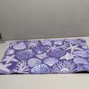 URLLUAE Coastal Beach Door Mat, Blue Ocean Coral Shell Starfish Welcome Mats Doormat for Front Door Porch Indoor Outdoor Entrance Entryway, Beach Themed Bath Mat, 17x30 Inch