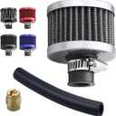 Air Filter Intake Filter Breather Turbo Vent Cleaner with Main Jet Parts Fits for Predator 212cc 196cc 6.5 hp GX160 GX200 TrailMaster MB200 KT196 RB200 CT200U Mini Bike Go Kart (Silver)